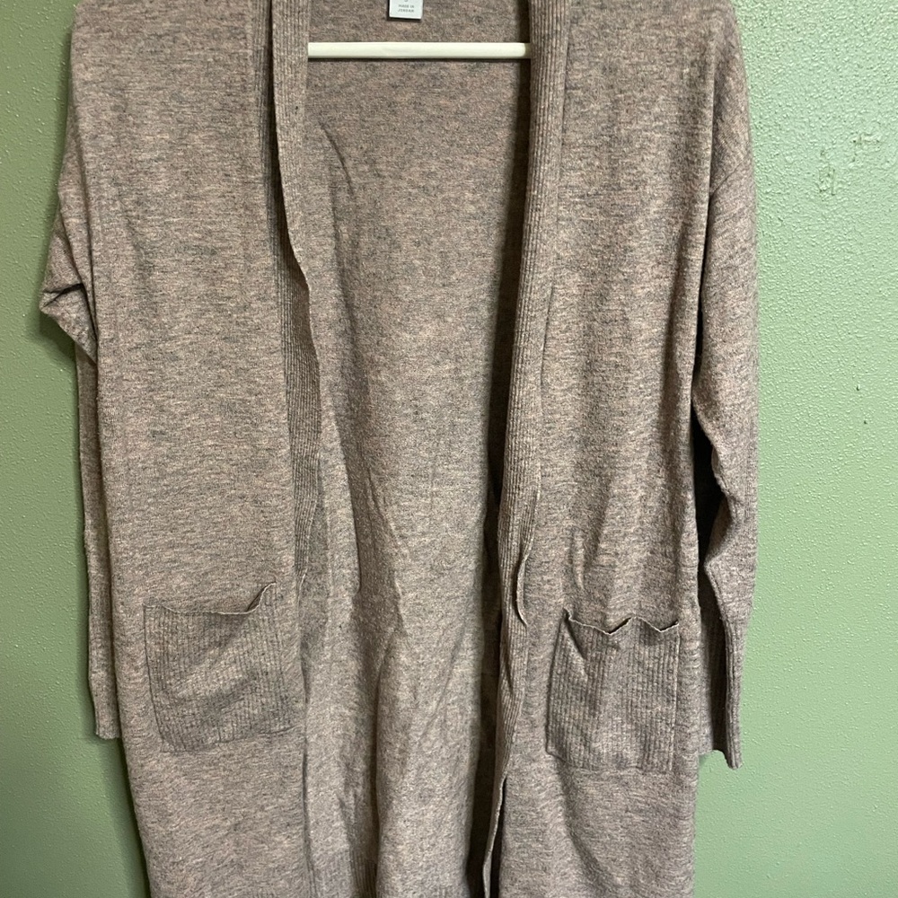 Liz Claiborne Heathered Tan Cardigan